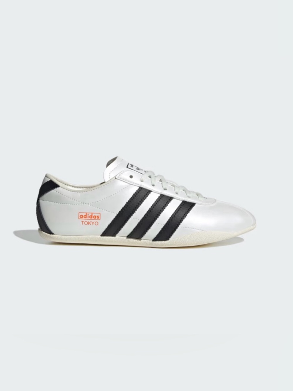 adidas Tokyo White & Black Low-Profile Sneaker (zero metallic/core black)